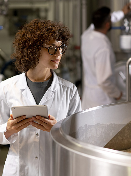researcher-checking-and-analysing